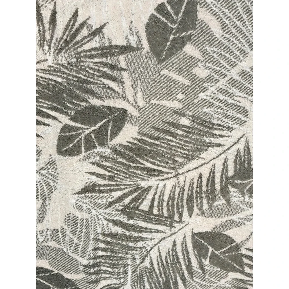 Summer Brand Tropical Palm Leaf Beach Towel‎ Sage Green Cream 100% Cotton USA